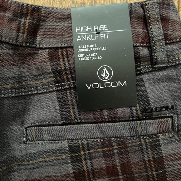 Volcom Women's Frochickie Highrise Ankle Fit Plaid Pant, Size 25 x 27 - NWT - Picture 7 of 8